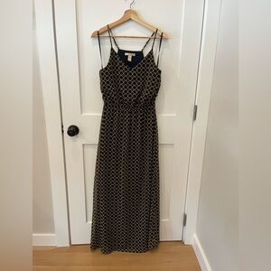 Excellent condition Banana Republic Factory navy and yellow maxi dress sz 4